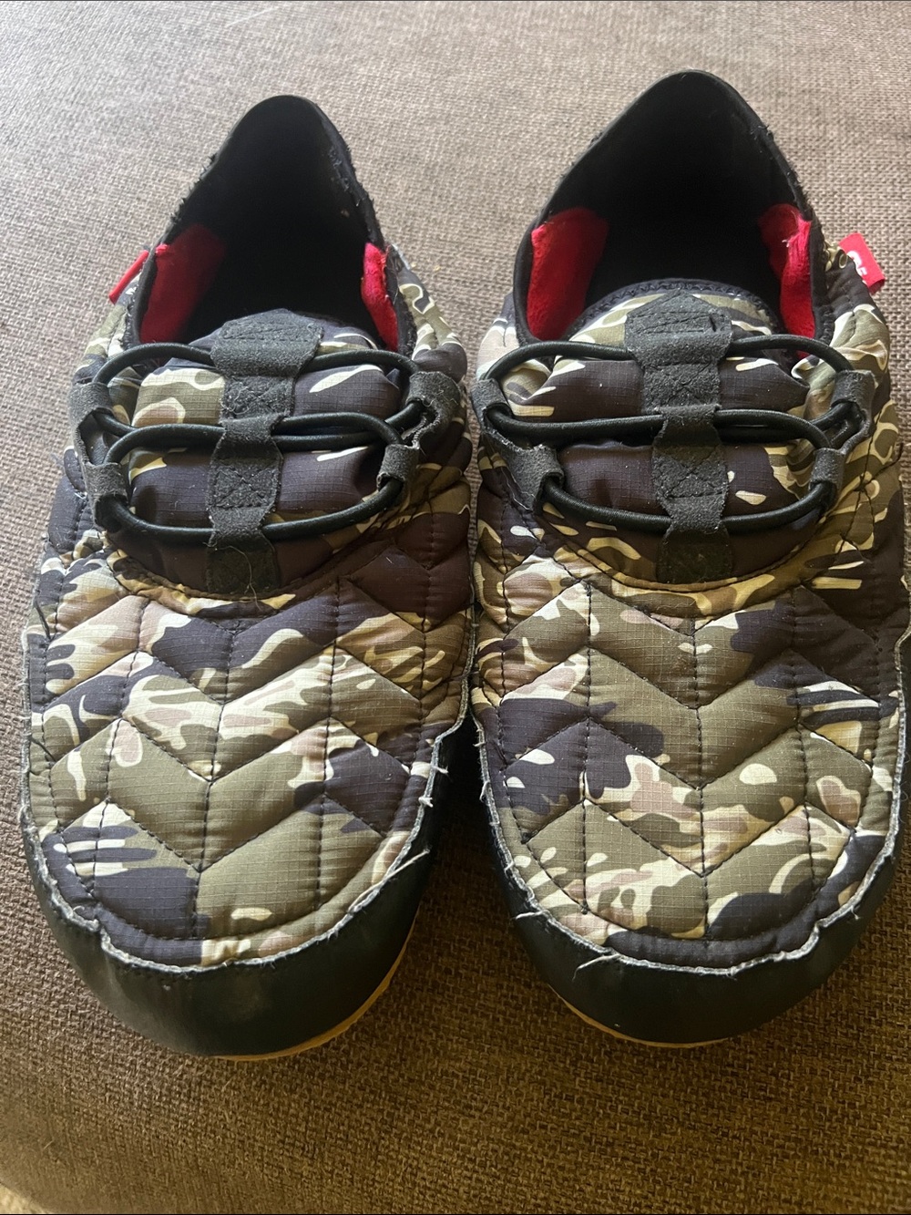 Men’s NewBalance Camouflage Quilted Slip-On Shoes - Olive/Black